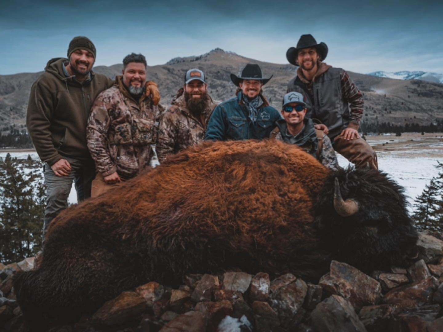 Bison hunt, Montana.