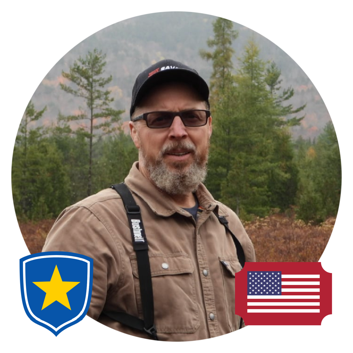 Hunter standing over decoys in Perry, Oklahoma.