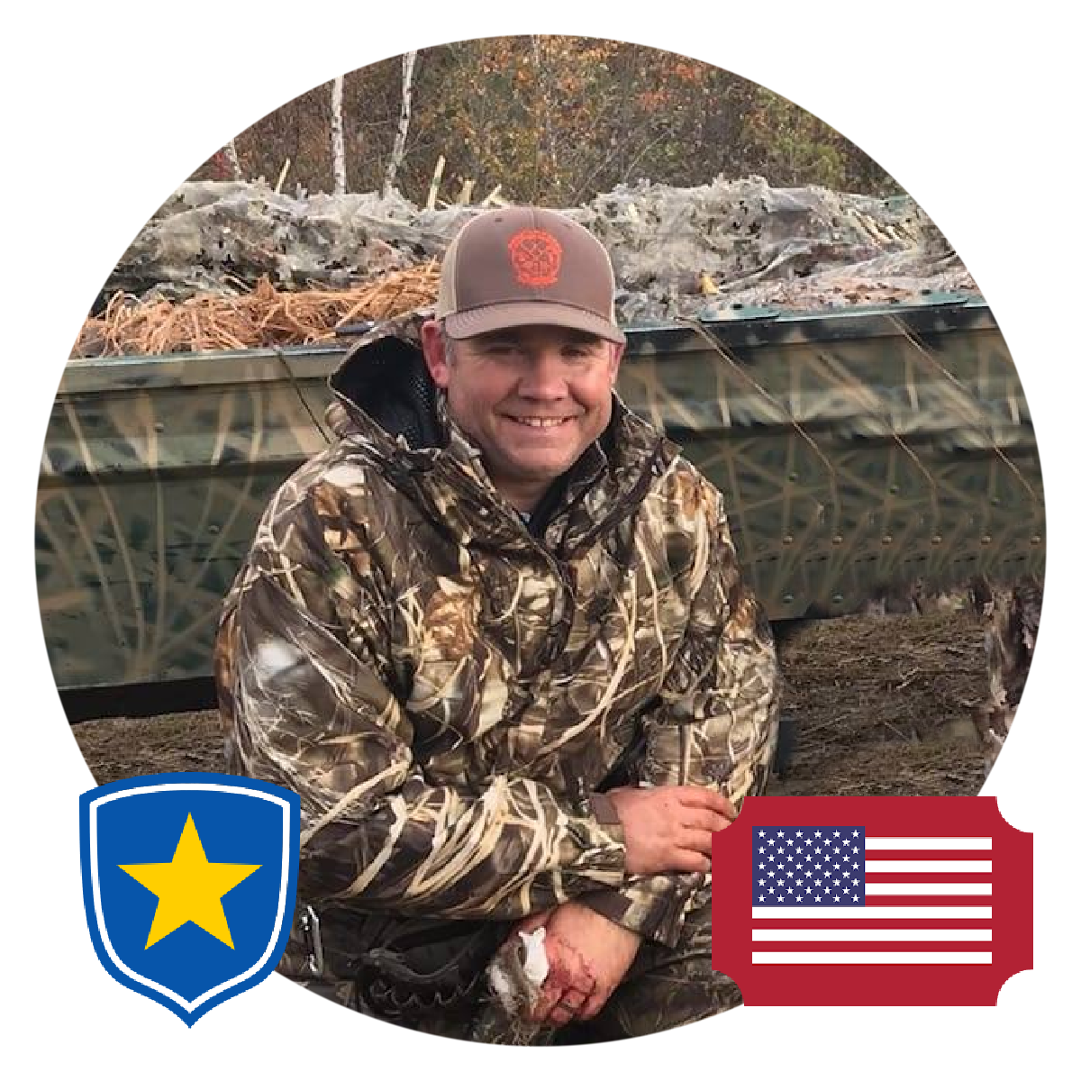 Hunters with ducks after a successful hunt in Washington state.