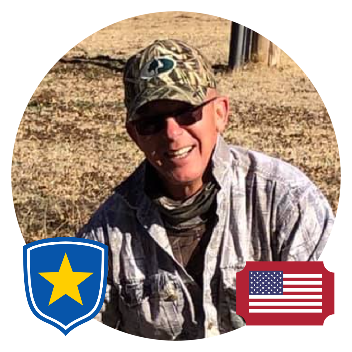 Hunter standing over decoys in Perry, Oklahoma.